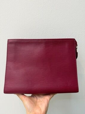 Louis Vuitton Deep Burgundy Epi Leather Toiletry Pouch